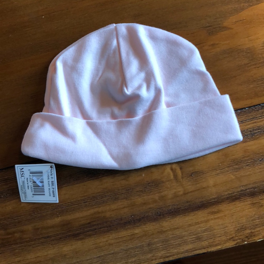 Pale pink baby cap